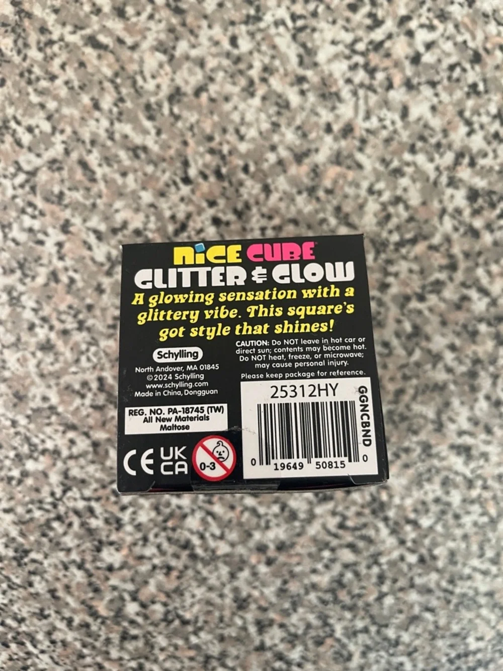 Nee Doh Nice Cube Glitter & Glow Super Solid Squish! - Pink - Picture 3 of 3